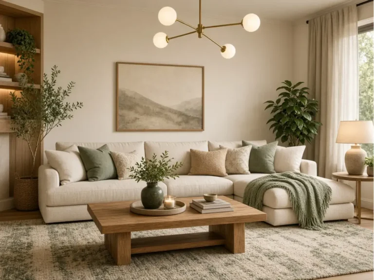 14 living room designs featuring a beautiful, cozy and inviting modern neutral living room.