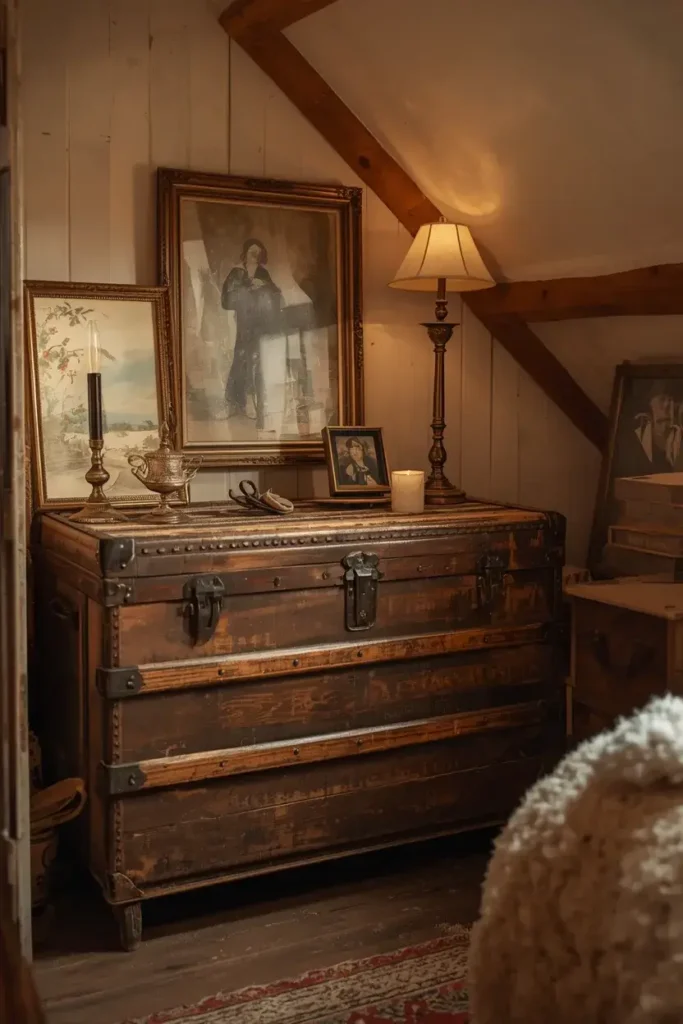  Vintage decor accents in attic bedroom design