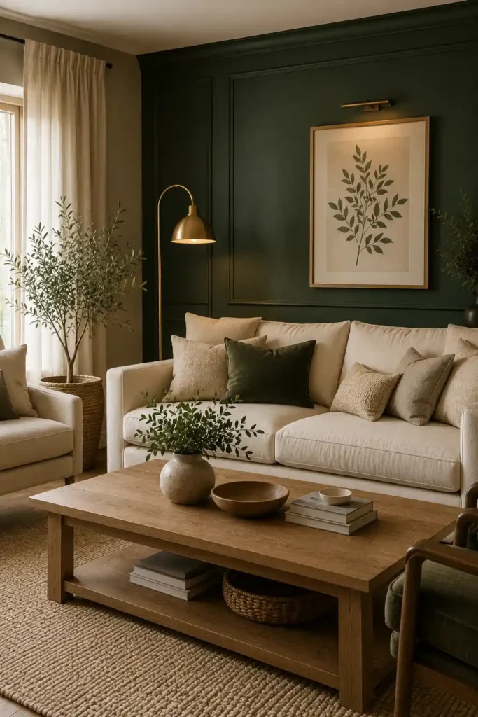 Elegant Green Accent Wall