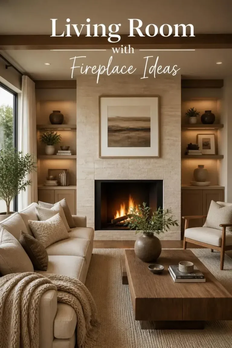 Cozy living room with elegant curtains, neutral furniture, warm lighting, and stylish modern decor.